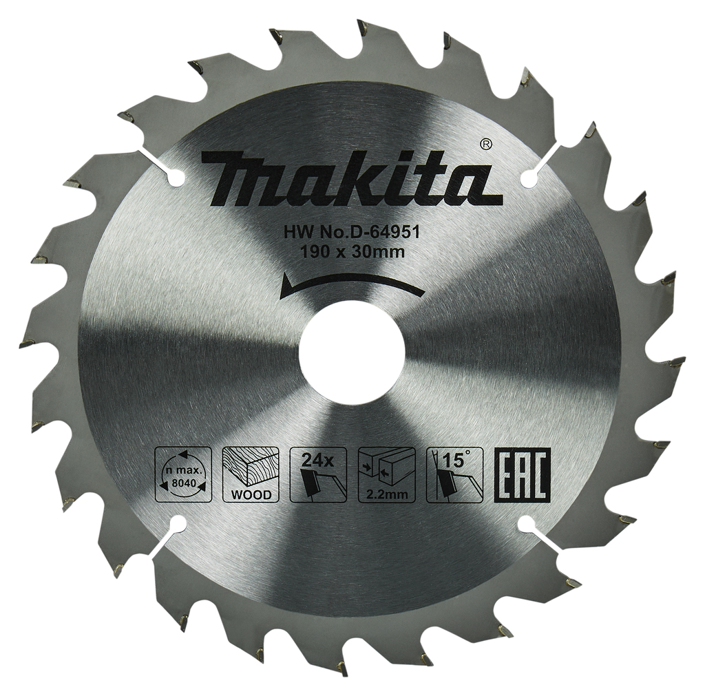 Пильный диск для дерева 190X30X1.4X24T STANDART Makita D-64951