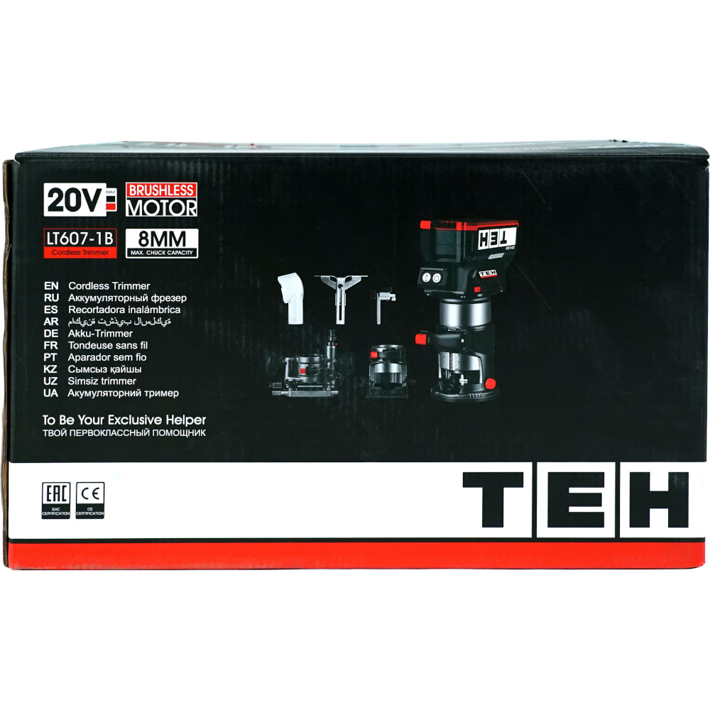 Фрезер кромочный аккумуляторный 20V TEH LT607-1B