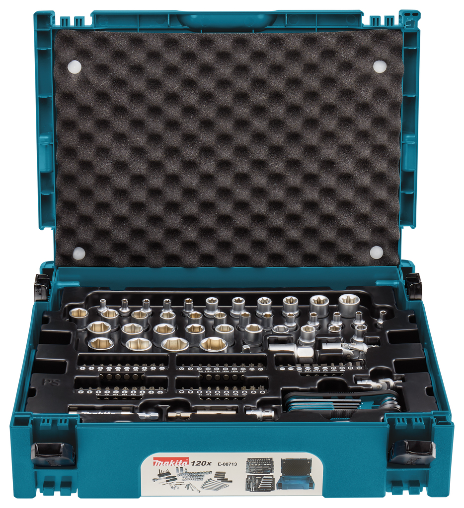 Набор ключей, головок, бит 120 шт Makita E-08713