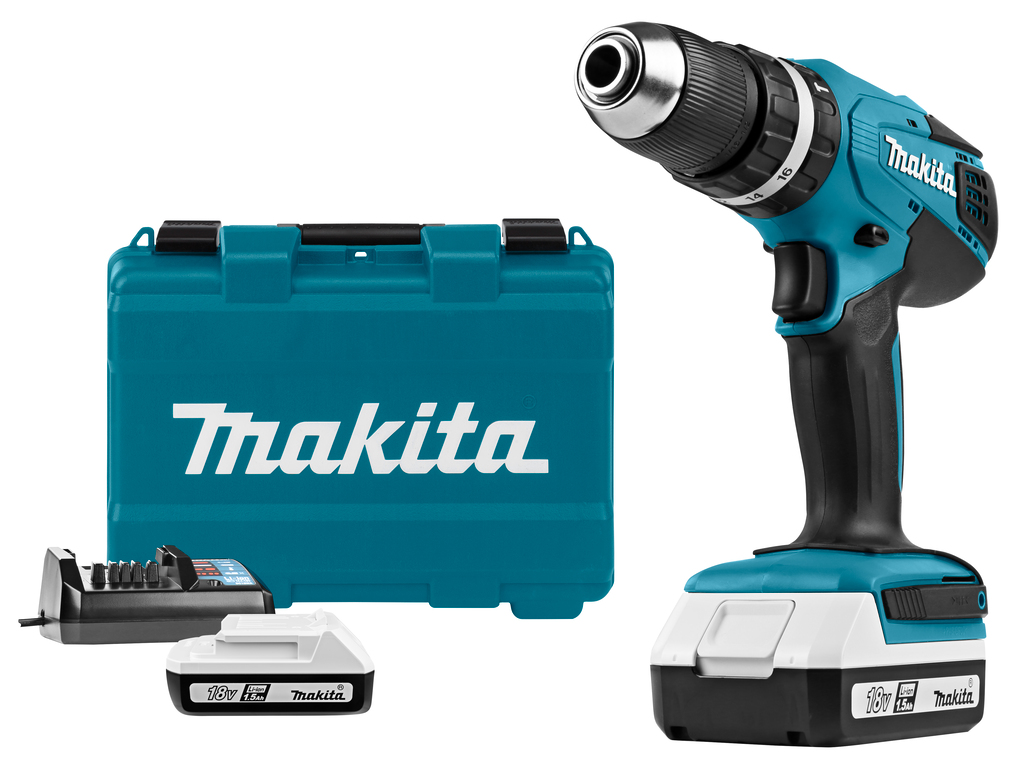 Аккумуляторная ударная дрель-шуруповерт G-Series 18 В Makita HP457DWE