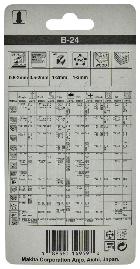 Пилки для лобзика 5 шт B-24 Makita A-85759