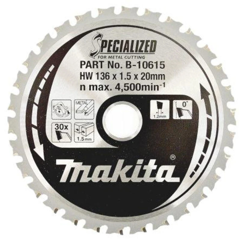 Пильный диск для металла, 136х20х1,2х30Т Makita B-10615