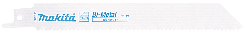 Сабельная пилка для дерева/металла 152х0,9х6-10TPI, 5 шт Makita B-31843