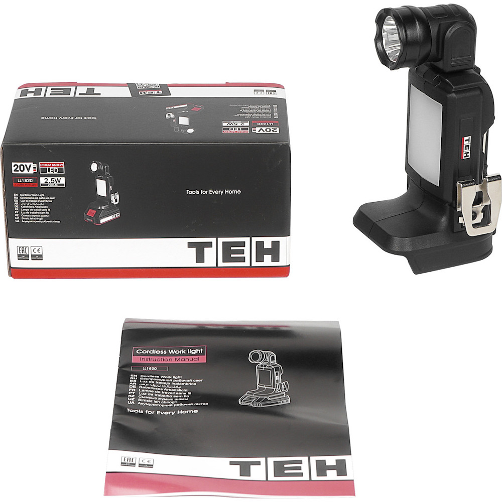 Фонарь аккумуляторный 20V (без АКБ и ЗУ) TEH LL1820