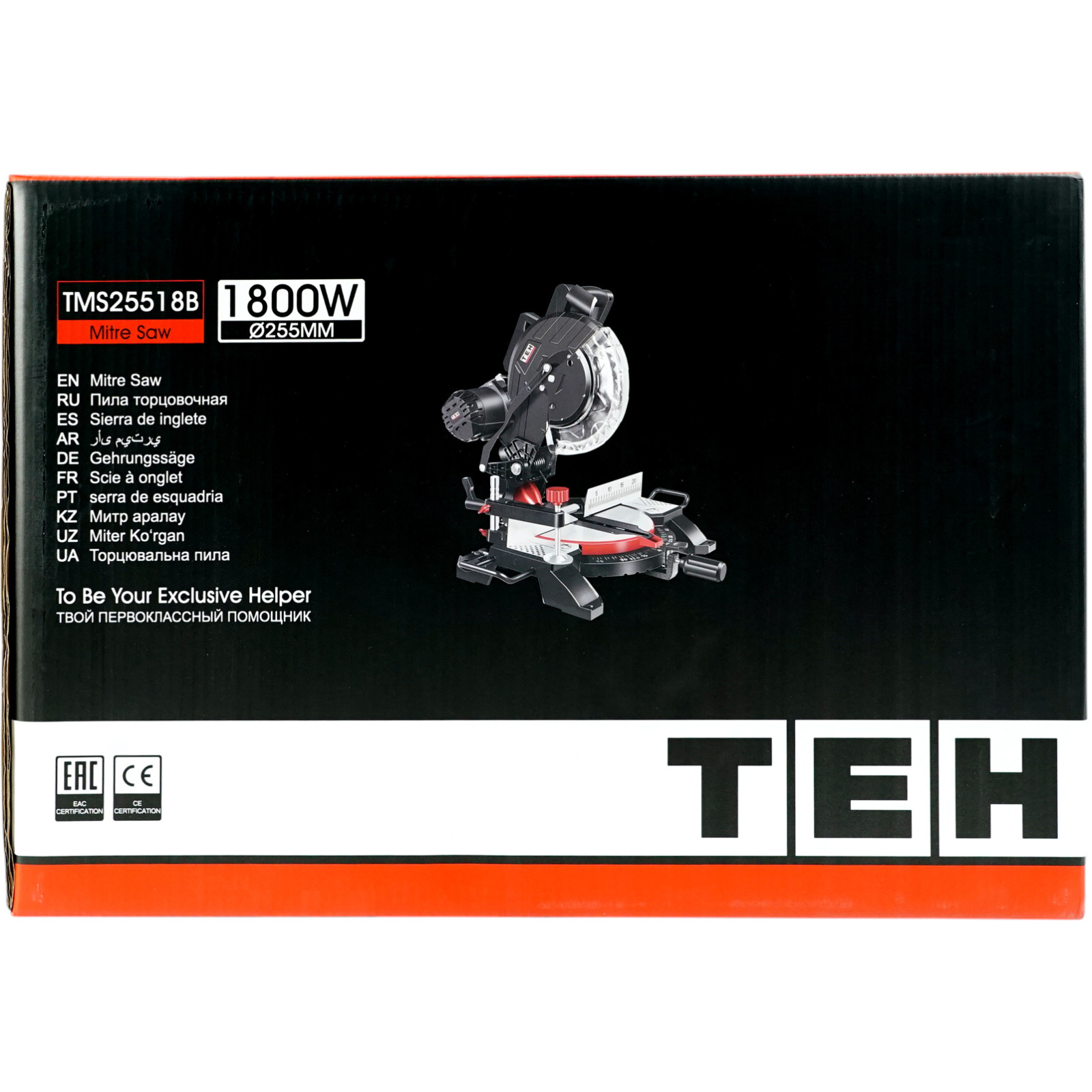 Пила торцовочная 255мм TEH TMS25518B