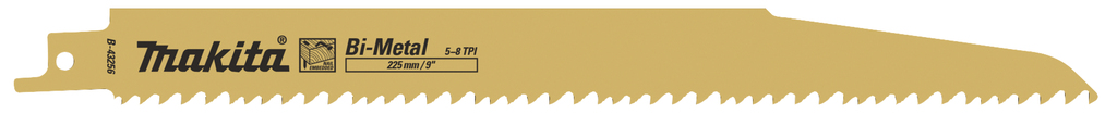Сабельная пилка для дерева/металла 225x1,6x5-8TPI, 5 шт Makita B-43256 Сабельная пилка для дерева/металла 225x1,6x5-8TPI, 5 шт Makita B-43256