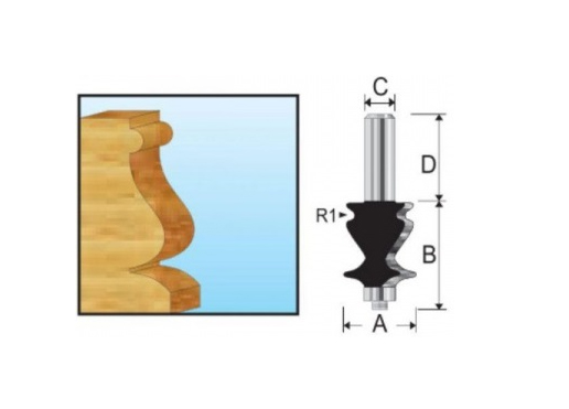 Фреза фасадная 19x25.4x8x32x2T Makita D-11732