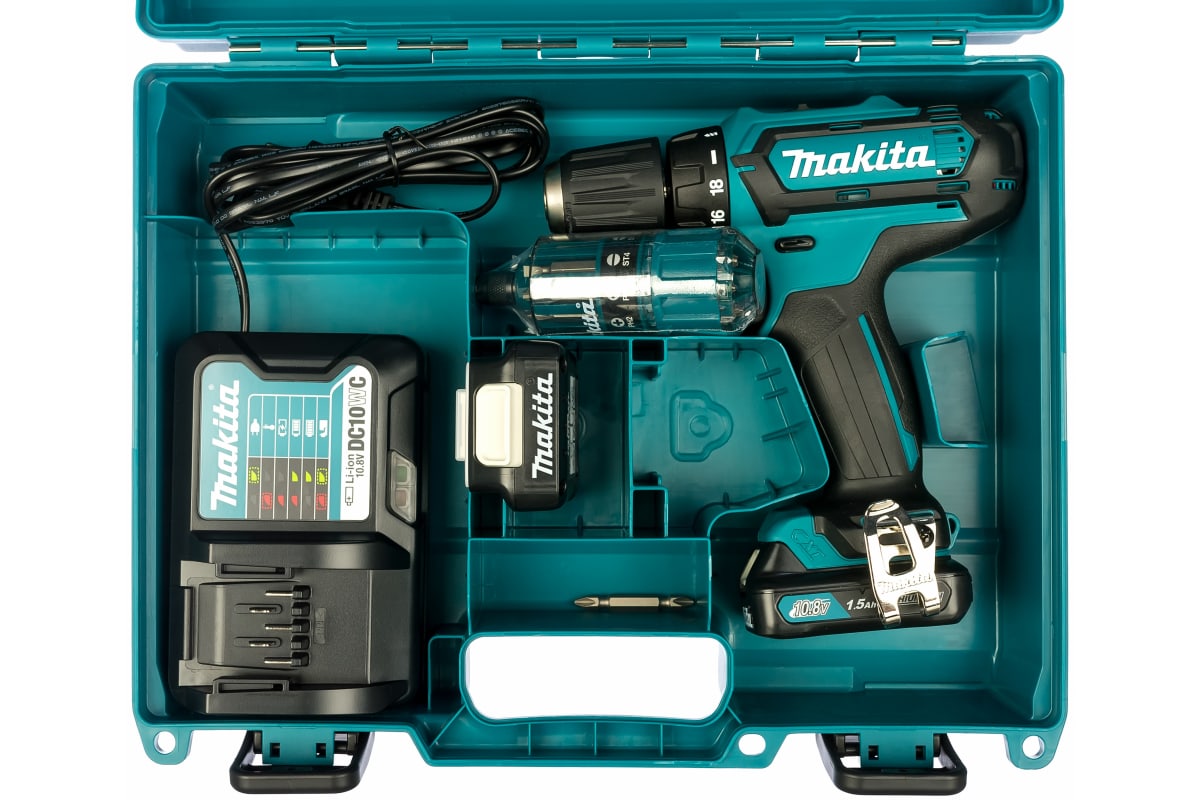 Аккумуляторная дрель-шуруповерт CXT 12 В Makita DF331DWYE4