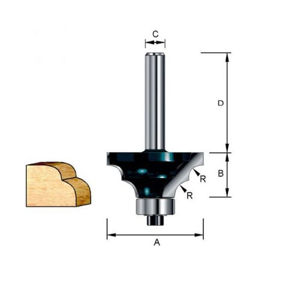 Фреза двухкромочная 31,8х14,28х8х32х2Т Makita D-11411
