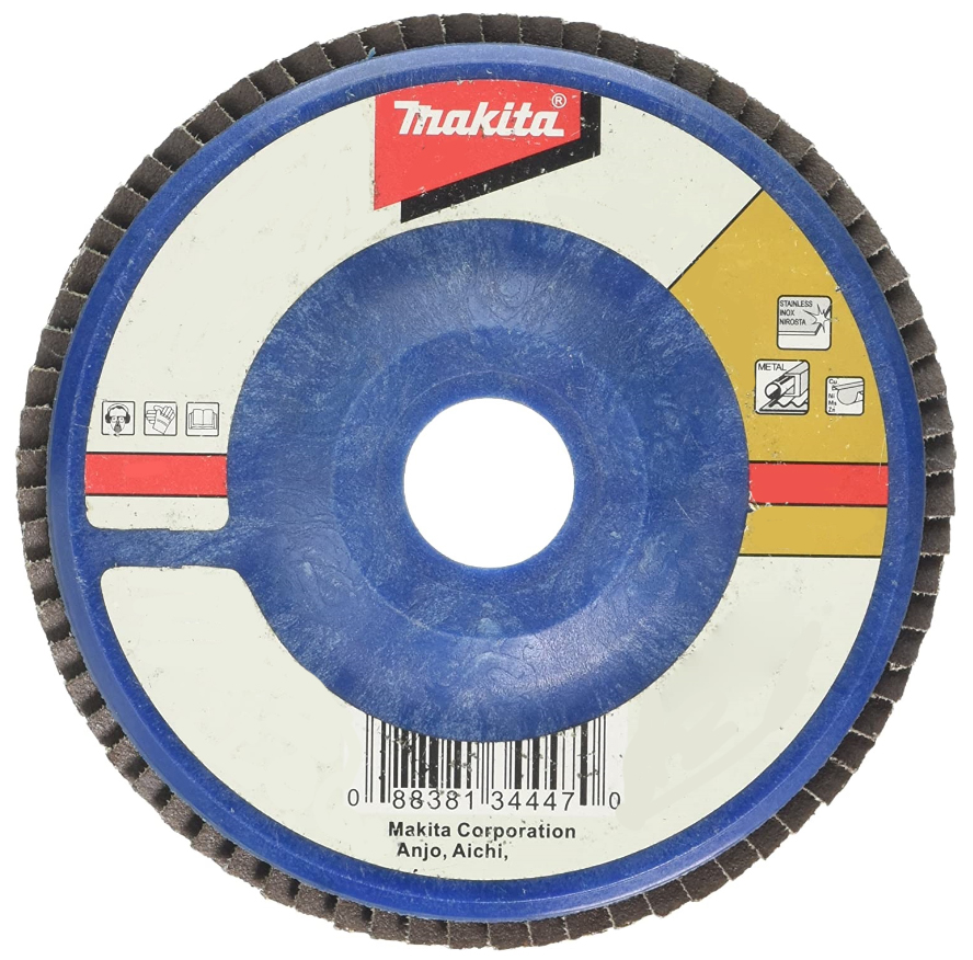 Лепестковый шлифовальный диск Z40, 125 мм, нейлон, плоский Makita D-27888 Лепестковый шлифовальный диск Z40, 125 мм, нейлон, плоский Makita D-27888