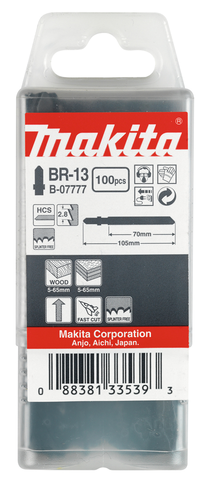 Лобзиковая пилка для дерева ВR-13, 100 шт Makita B-07777