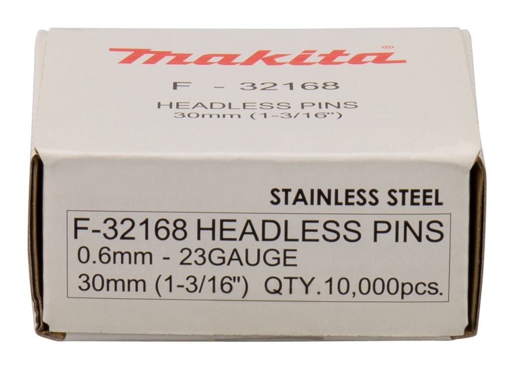 Штифт (нержавейка), 23Ga, 30 мм, 10000 шт Makita F-32168