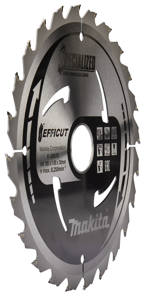 Пильный диск для дерева EFFICUT, 185x30x1x24T Makita E-08676