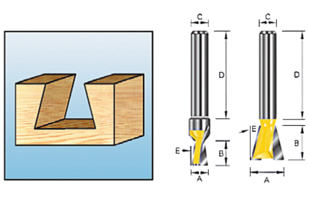Фреза ласточкин хвост 12,7х8 мм Makita D-48072