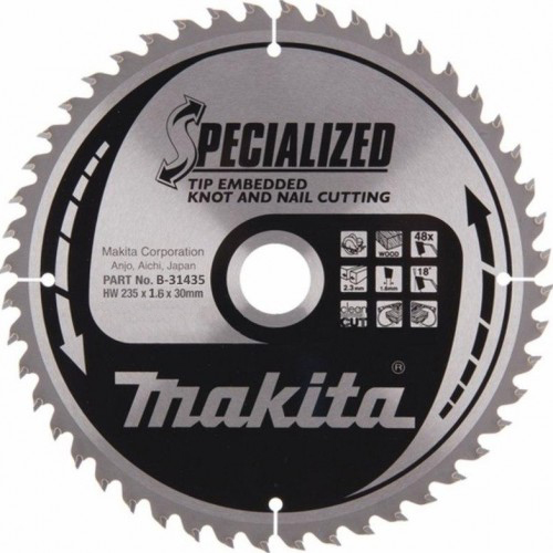 Пильный диск для демонтажа 235X30X1.6X48T Makita B-31435