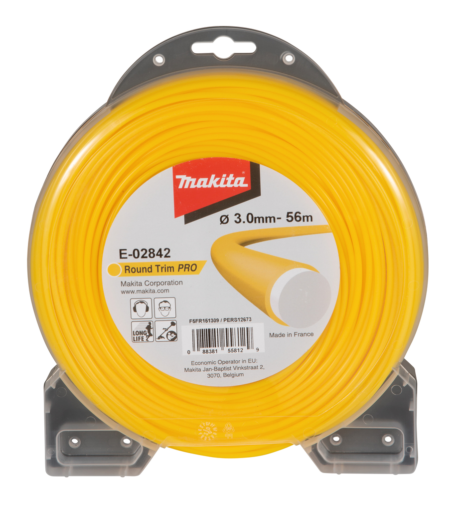 Триммерная леска, круглая, усиленная, 3.0 мм х 56 м Makita E-02842 Триммерная леска, круглая, усиленная, 3.0 мм х 56 м Makita E-02842