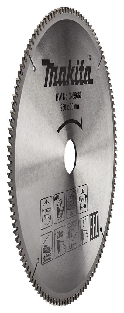 Пильный диск универсальный STANDART 260X30X2.6X120T Makita D-65660