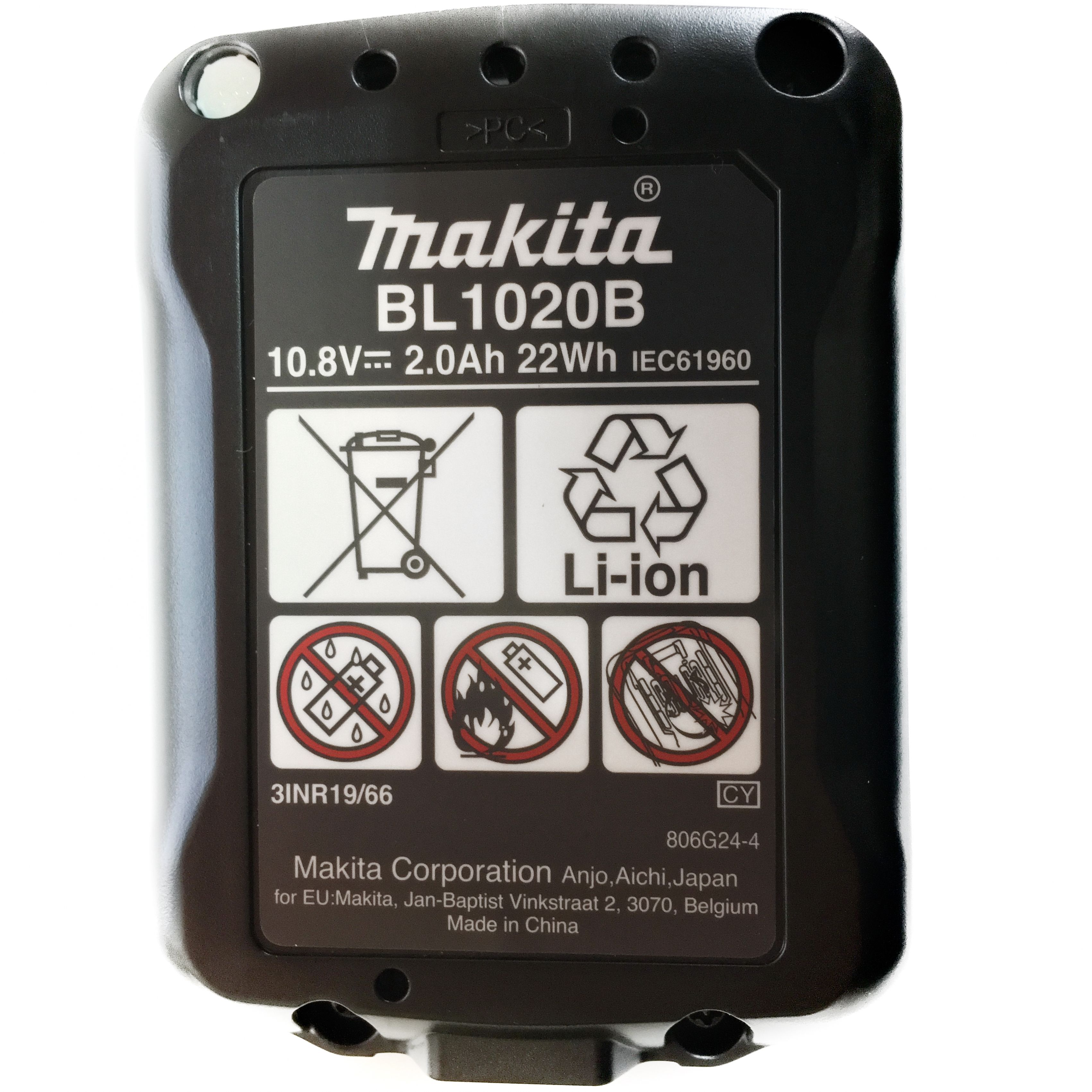 Аккумулятор Li-Ion 10.8 В 2.0 Ач Makita BL1020B (197395-1)