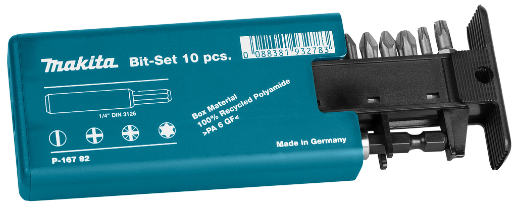 Набор бит 10 шт с держателем Makita P-16782