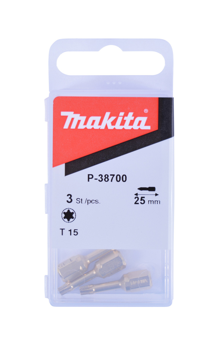 Бита алмазная T15, 25 мм, C-form, 3 шт Makita P-38700