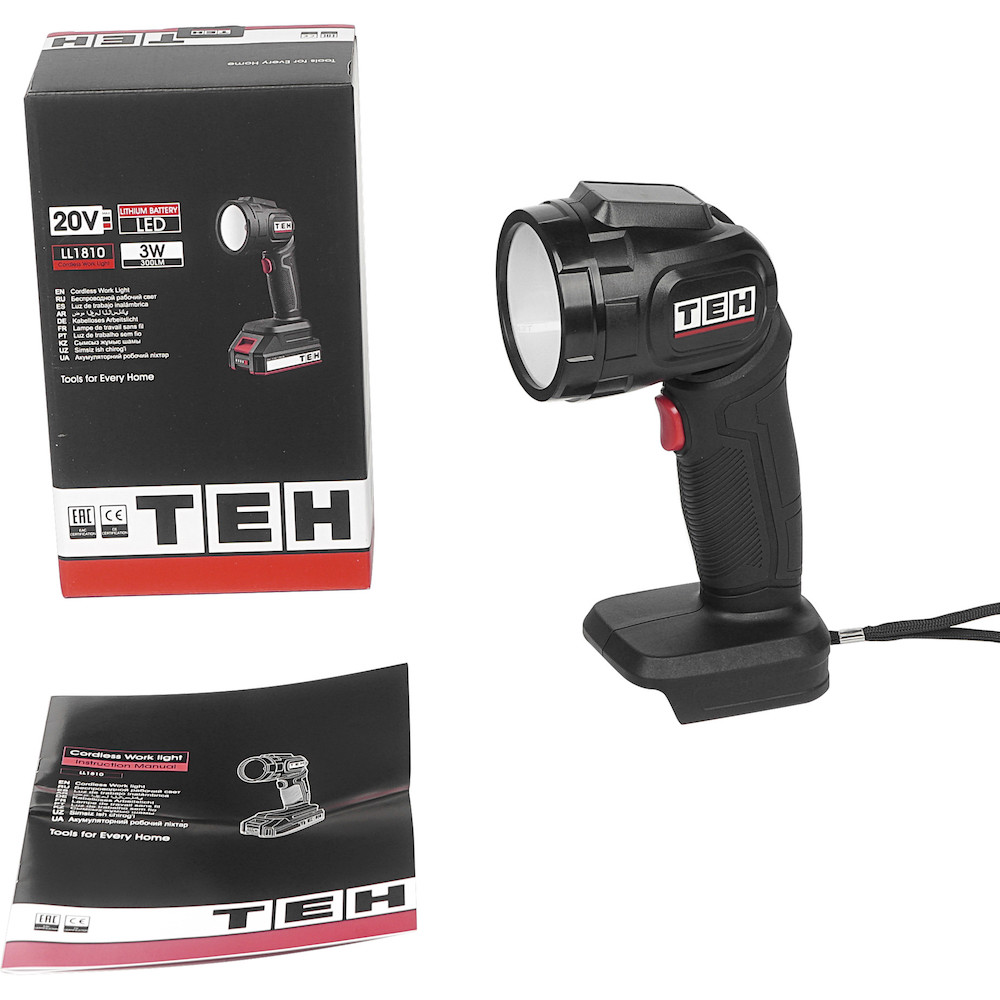 Фонарь аккумуляторный 20V (без АКБ и ЗУ) TEH LL1810