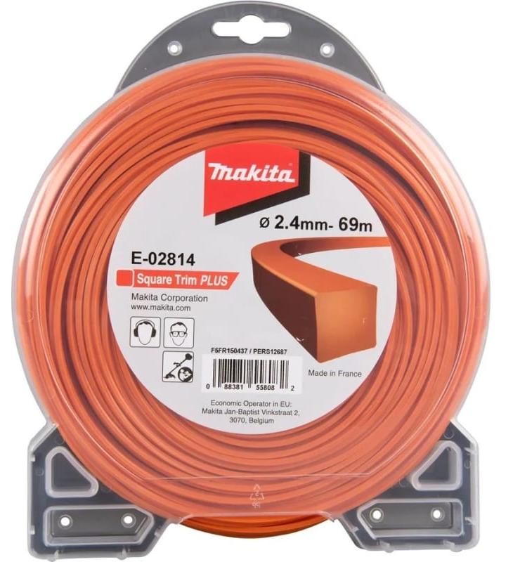 Триммерная леска, квадратная, 2.4 мм х 69 м Makita E-02814 Триммерная леска, квадратная, 2.4 мм х 69 м Makita E-02814