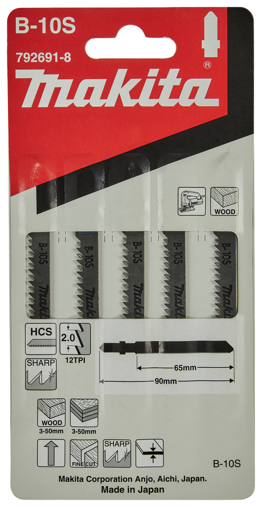 Пилки для лобзика 5 шт B-10S  Makita 792691-8