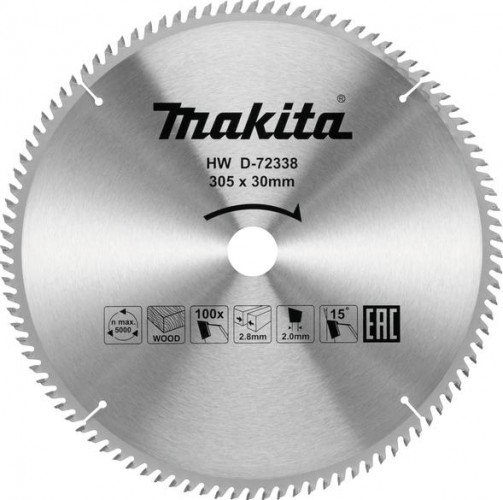 Пильный диск для дерева 305х30х100T Makita D-72338