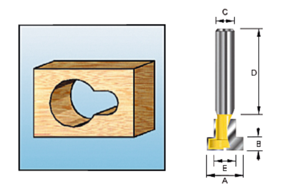 Фреза для замковых отверстий 9.5х4.76х8х32 Makita D-11988