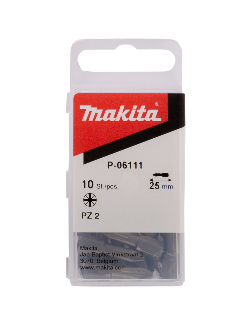 Бита Pozidriv PZ2, 25 мм, C-form 10 шт Makita P-06111