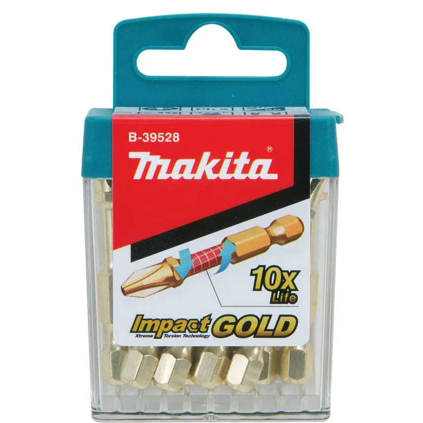 Набор насадок Impact Gold PH2, 50 мм, C-form 10*10 шт Makita B-39528-10