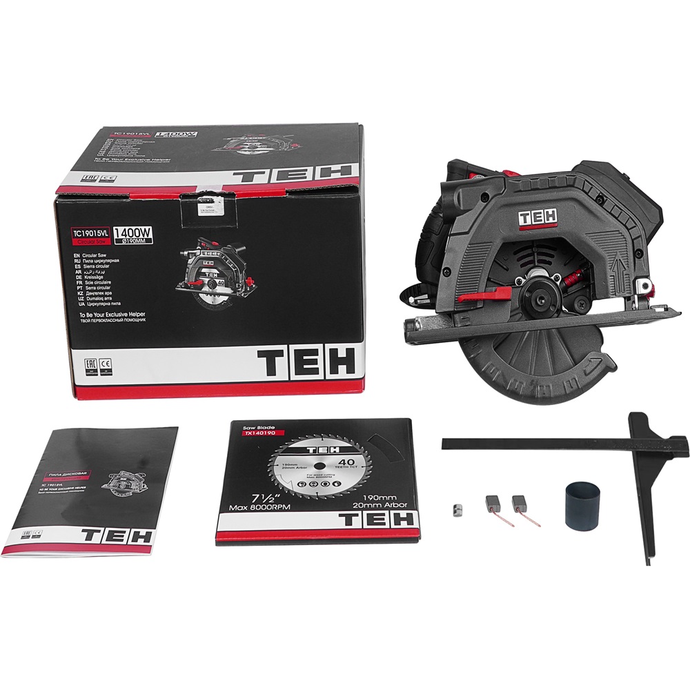 Пила дисковая 190мм TEH TC19015VL