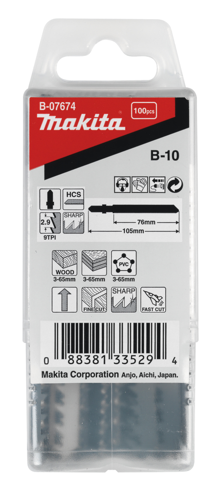 Лобзиковая пилка для дерева В-10, 100 шт Makita B-07674