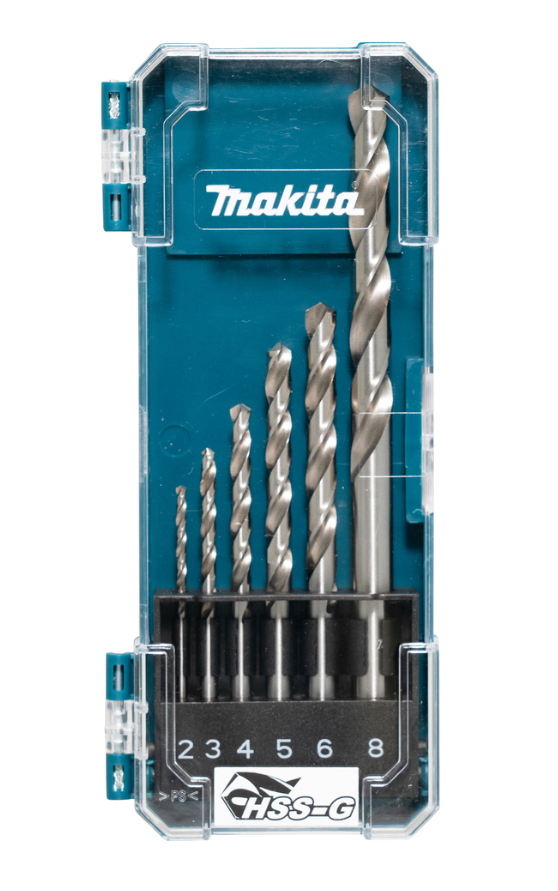 Набор сверл по металлу HSS-G 6 шт (2, 3, 4, 5, 6, 8 мм) Makita D-75742 Набор сверл по металлу HSS-G 6 шт (2, 3, 4, 5, 6, 8 мм) Makita D-75742