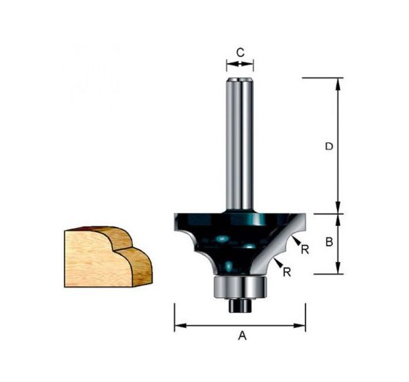 Фреза двухкромочная 38,1х17,46х8х32х2Т Makita D-11427 Фреза двухкромочная 38,1х17,46х8х32х2Т Makita D-11427
