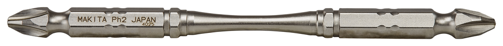Бита двусторонняя Silver Torsion PH2, 110 мм, E-form (MZ), 3 шт Makita B-21864 Бита двусторонняя Silver Torsion PH2, 110 мм, E-form (MZ), 3 шт Makita B-21864