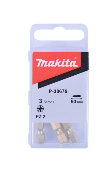 Бита алмазная Pozidriv PZ2, 50 мм, C-form 3 шт Makita P-38679
