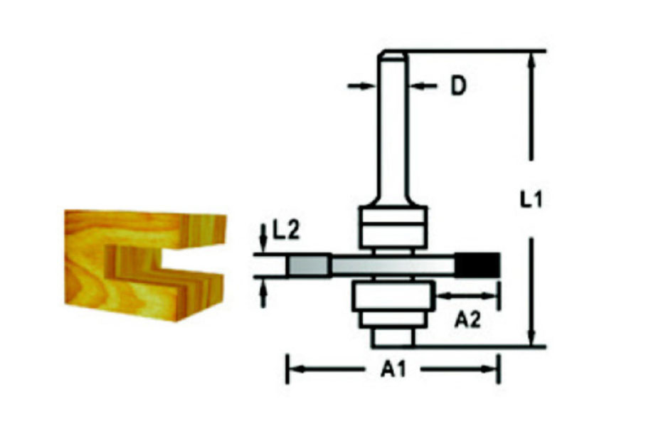 Фреза пазовая 47,6x8 мм Makita D-48979