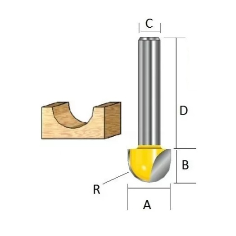 Фреза пазовая 12,7х8 мм Makita D-48000