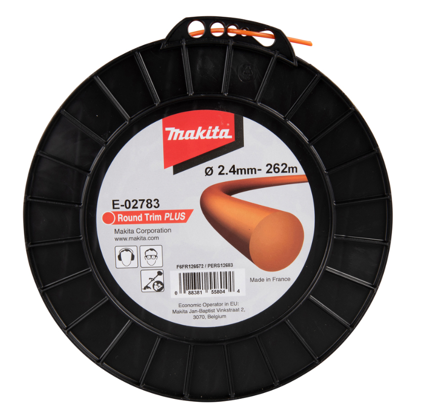 Триммерная леска, круглая, 2,4 ммх262 м Makita E-02783 Триммерная леска, круглая, 2,4 ммх262 м Makita E-02783