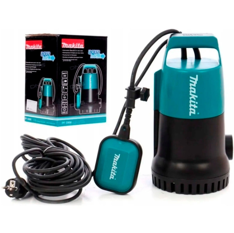 Погружной дренажный насос для чистой воды Makita PF0300
