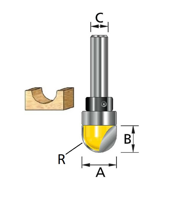 Фреза пазовая 12х12х8х38х2Т Makita D-11128