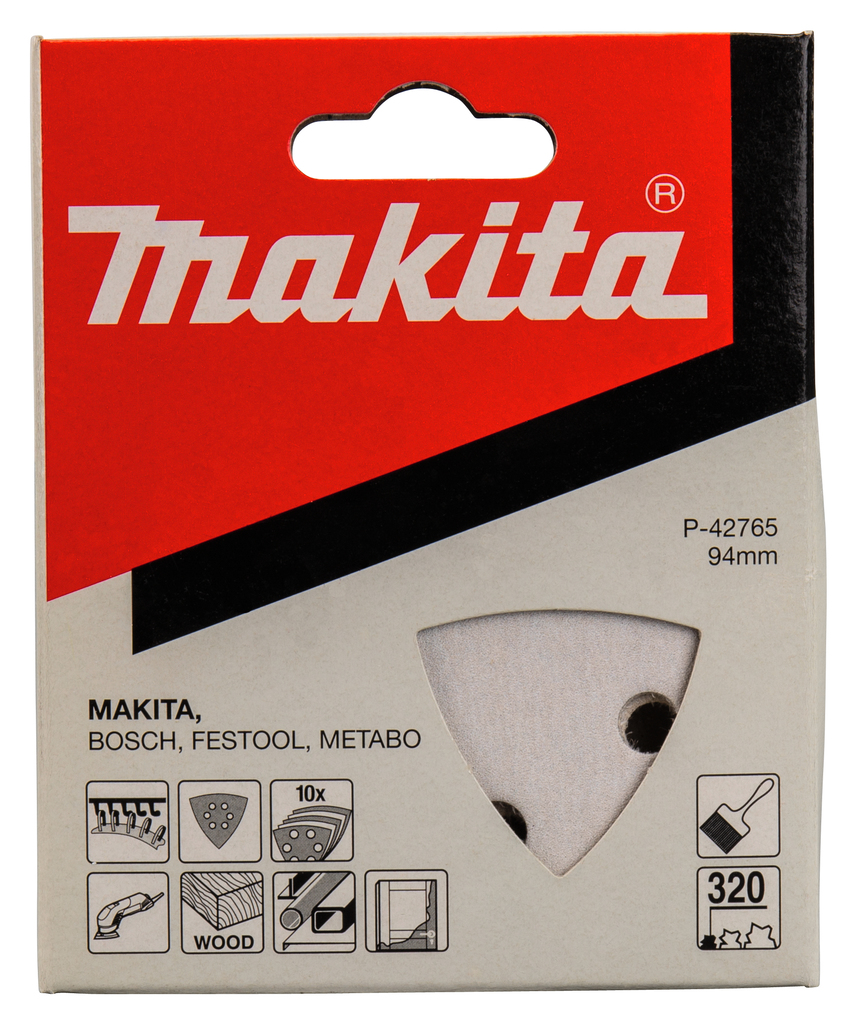 Шлифовальная бумага 96 мм K320 10 шт Makita P-42765