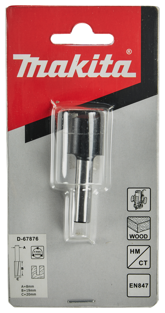 Фреза пазовая 20x8 мм Makita D-67876