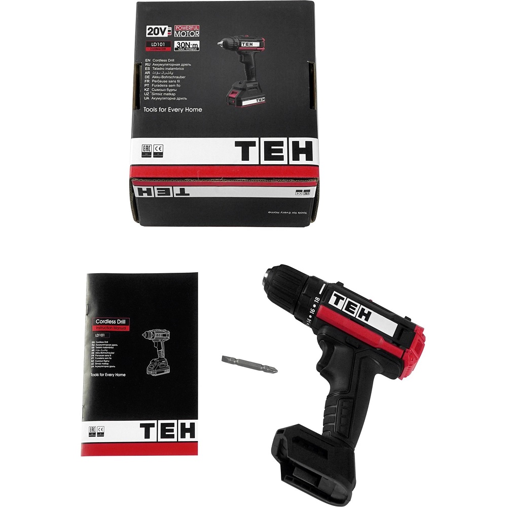 Дрель аккумуляторная 20V (без АКБ и ЗУ) TEH LD101