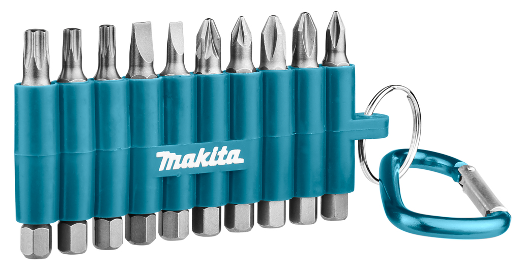 Набор бит 10 шт холдер с карабином Makita D-65028