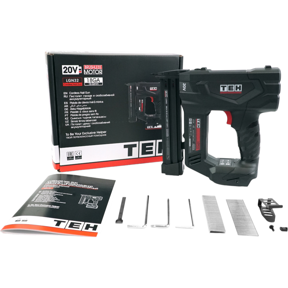 Пистолет гвозде и скобозабивной аккумуляторный 20V (без АКБ и ЗУ) TEH LGN32