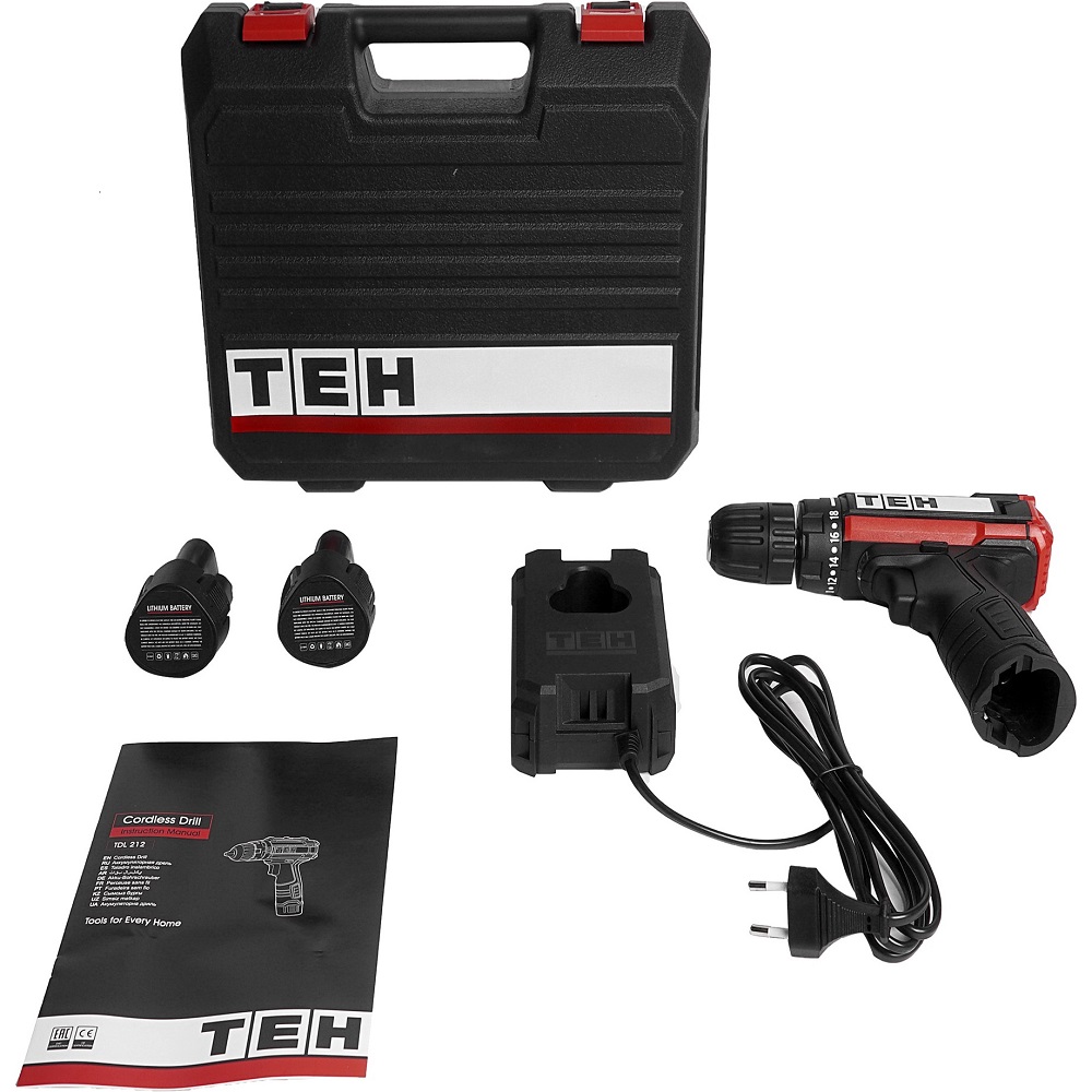 Дрель аккумуляторная 12V TEH TDL212