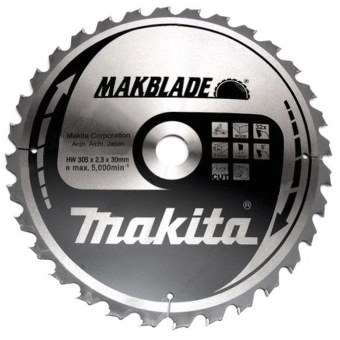 Пильный диск для дерева 305X30X1.8X32T MAKBLADE Makita B-35265