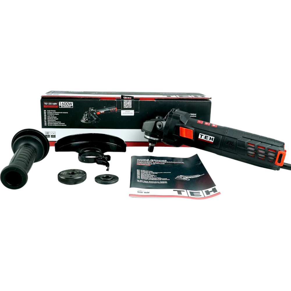 УШМ с регулировкой оборотов (бесщеточная) 125мм TEH TG12516BV